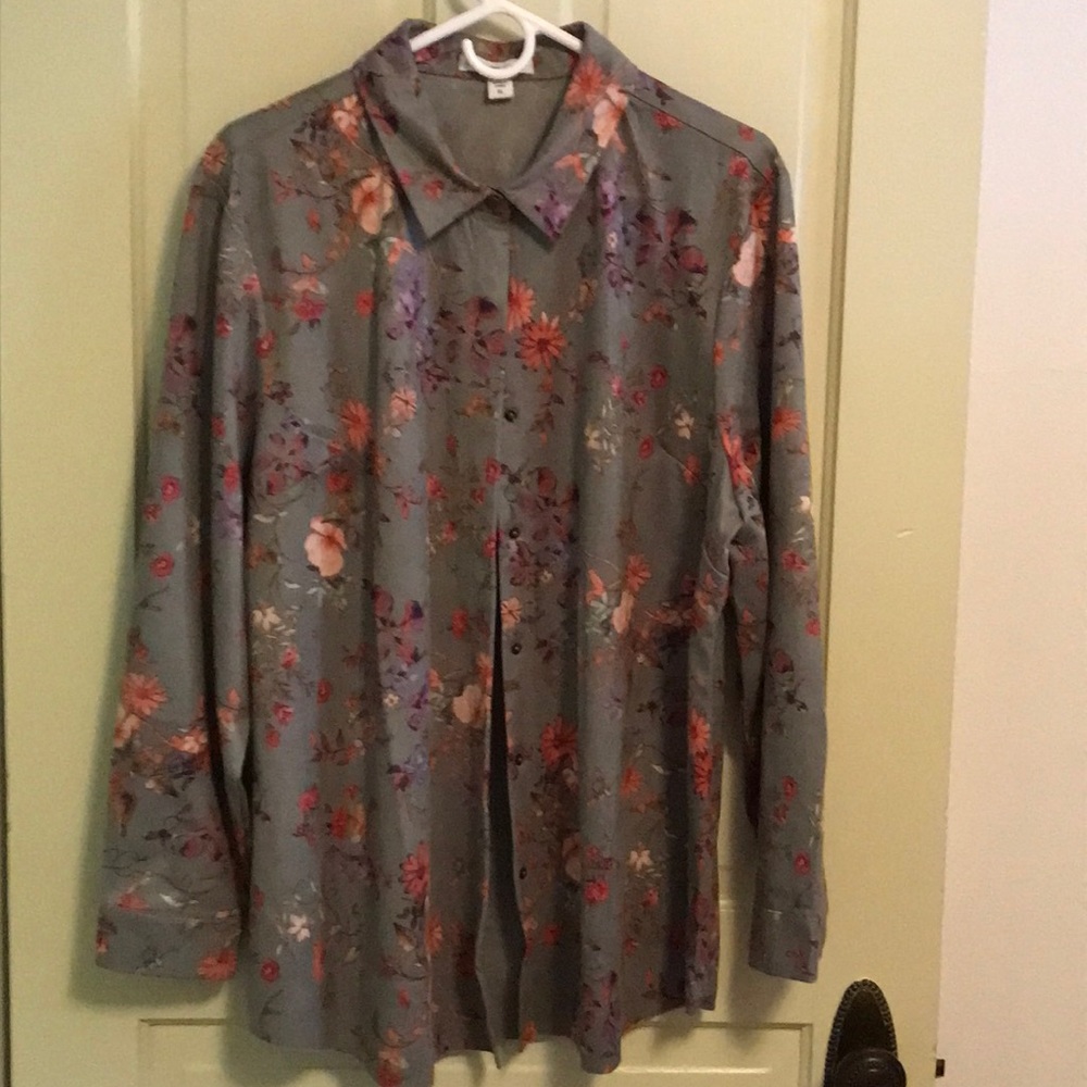 Coldwater Creek faux suede big shirt, Xl.